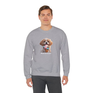 Ice Cream Bliss: 'Joyful Pup Treat' Unisex Crewneck Sweatshirt