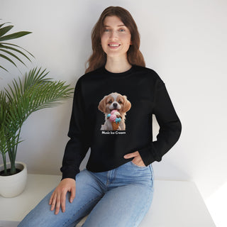 Ice Cream Bliss: 'Joyful Pup Treat' Unisex Crewneck Sweatshirt