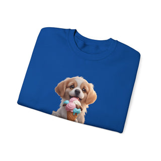 Ice Cream Bliss: 'Joyful Pup Treat' Unisex Crewneck Sweatshirt