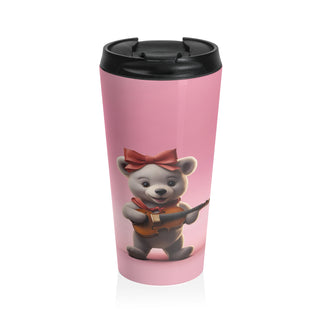 Sweet Melody Violinist Bear Stainless Steel Travel Mug 15 oz