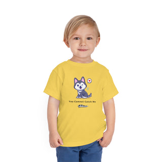 You Cannot Catch Me! Mischievous Pup Toddler's Tee