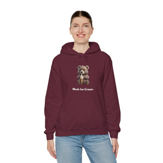 Sweet Melody: 'Tunes and Treats' Unisex Hooded Sweatshirt