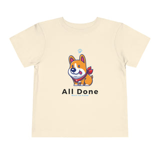 "All Done!" Delightful Pup Toddler Short Sleeve Tee