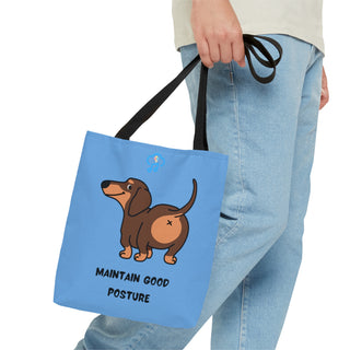 Maintain Good Posture Musical Dog Tote Bag