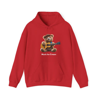 Chord Cuddles: 'Bear & Guitar' Unisex Hooded Sweatshirt