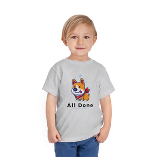 "All Done!" Delightful Pup Toddler Short Sleeve Tee