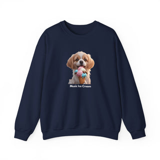 Ice Cream Bliss: 'Joyful Pup Treat' Unisex Crewneck Sweatshirt