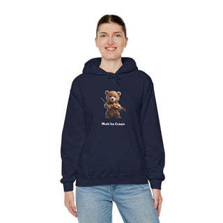 Violin Virtuoso: 'Bear the Melody' Unisex Hooded Sweatshirt