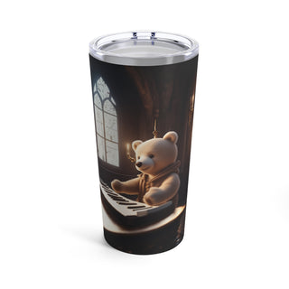 Enchanted Melodies: Magical Keyboard Bear Tumbler 20oz