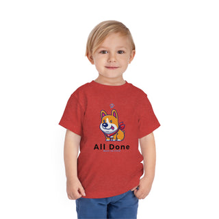 "All Done!" Delightful Pup Toddler Short Sleeve Tee