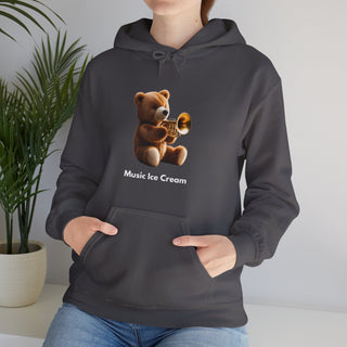 Trumpet Tunes: 'Bear the Brass' Unisex Hooded Sweatshirt