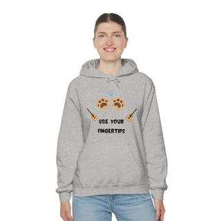 Use Your Fingertips Musical Dog Unisex Hooded Sweatshirt