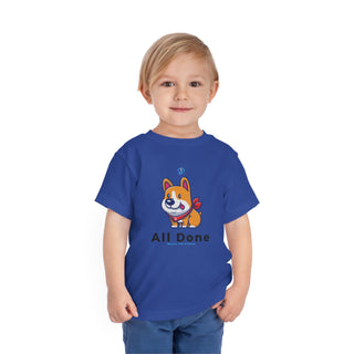 "All Done!" Delightful Pup Toddler Short Sleeve Tee