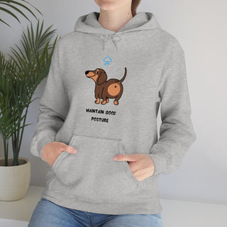 Maintain Good Posture Musical Dog Unisex Hooded Sweatshirt