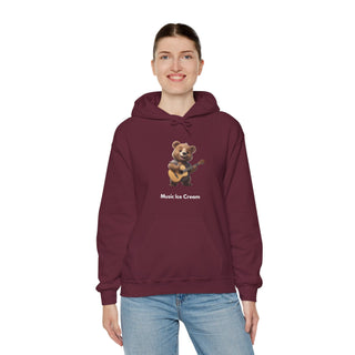 Guitar Groove: 'Strumming Serenity' Unisex Hooded Sweatshirt