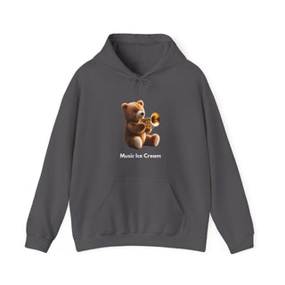 Trumpet Tunes: 'Bear the Brass' Unisex Hooded Sweatshirt