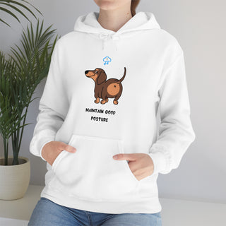 Maintain Good Posture Musical Dog Unisex Hooded Sweatshirt