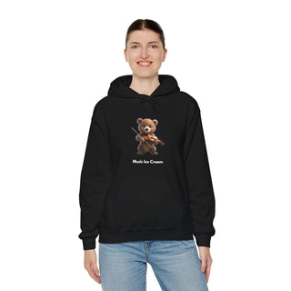 Violin Virtuoso: 'Bear the Melody' Unisex Hooded Sweatshirt