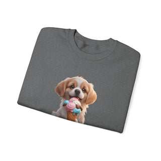 Ice Cream Bliss: 'Joyful Pup Treat' Unisex Crewneck Sweatshirt