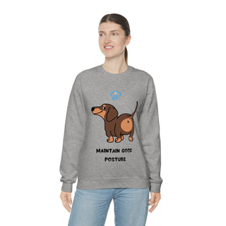 Maintain Good Posture Musical Dog Unisex Crewneck Sweatshirt