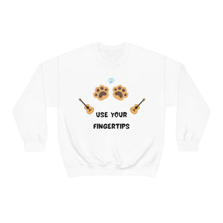 Use Your Fingertips Musical Dog Unisex Crewneck Sweatshirt