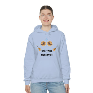 Use Your Fingertips Musical Dog Unisex Hooded Sweatshirt