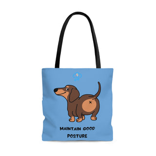 Maintain Good Posture Musical Dog Tote Bag