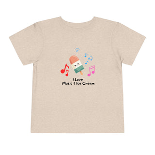 I Love Music and Ice Cream Toddler's Tee