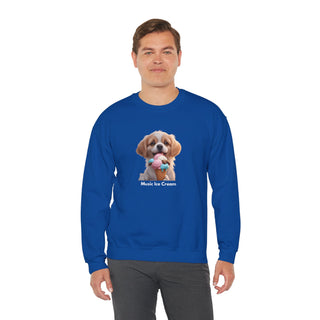 Ice Cream Bliss: 'Joyful Pup Treat' Unisex Crewneck Sweatshirt