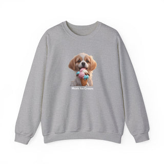 Ice Cream Bliss: 'Joyful Pup Treat' Unisex Crewneck Sweatshirt