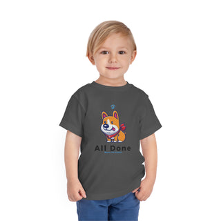 "All Done!" Delightful Pup Toddler Short Sleeve Tee