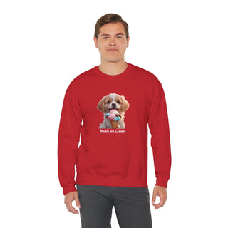 Ice Cream Bliss: 'Joyful Pup Treat' Unisex Crewneck Sweatshirt