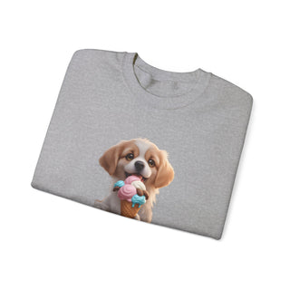 Ice Cream Bliss: 'Joyful Pup Treat' Unisex Crewneck Sweatshirt