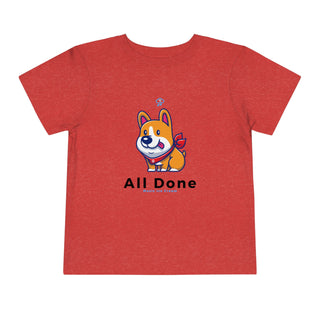 "All Done!" Delightful Pup Toddler Short Sleeve Tee