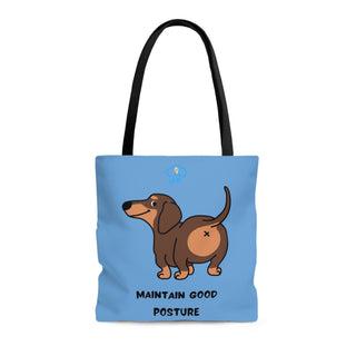 Maintain Good Posture Musical Dog Tote Bag