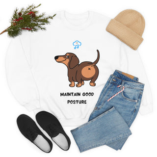 Maintain Good Posture Musical Dog Unisex Crewneck Sweatshirt