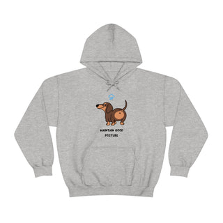 Maintain Good Posture Musical Dog Unisex Hooded Sweatshirt