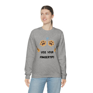 Use Your Fingertips Musical Dog Unisex Crewneck Sweatshirt