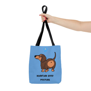 Maintain Good Posture Musical Dog Tote Bag