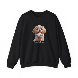 Ice Cream Bliss: 'Joyful Pup Treat' Unisex Crewneck Sweatshirt