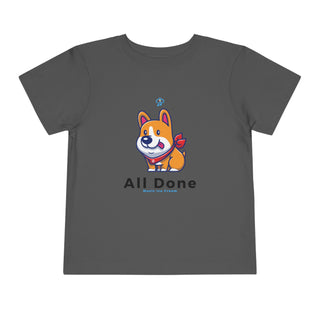 "All Done!" Delightful Pup Toddler Short Sleeve Tee