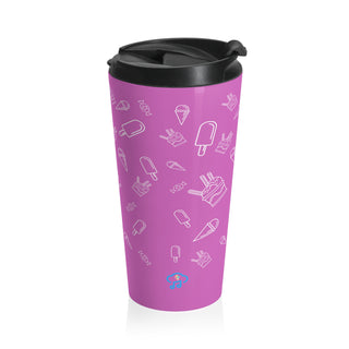 Pink Paradise Ice Cream Symphony Stainless Steel Travel Mug 15 oz