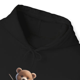 Violin Virtuoso: 'Bear the Melody' Unisex Hooded Sweatshirt