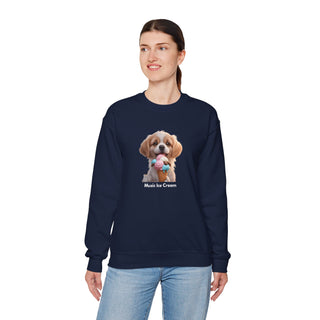 Ice Cream Bliss: 'Joyful Pup Treat' Unisex Crewneck Sweatshirt