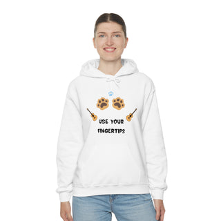 Use Your Fingertips Musical Dog Unisex Hooded Sweatshirt