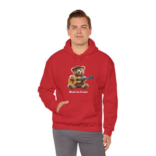 Chord Cuddles: 'Bear & Guitar' Unisex Hooded Sweatshirt