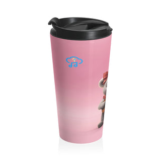 Sweet Melody Violinist Bear Stainless Steel Travel Mug 15 oz