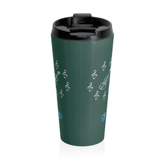 Harmonious Symphony Violin and Treble Clef Stainless Steel Travel Mug 15 oz