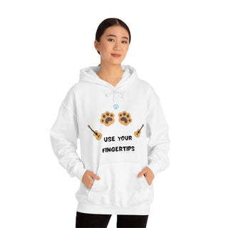 Use Your Fingertips Musical Dog Unisex Hooded Sweatshirt