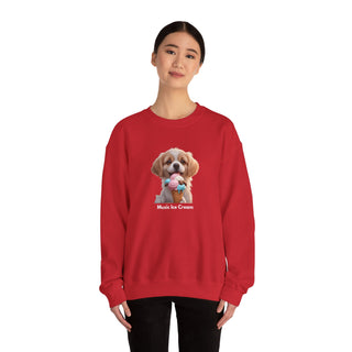 Ice Cream Bliss: 'Joyful Pup Treat' Unisex Crewneck Sweatshirt